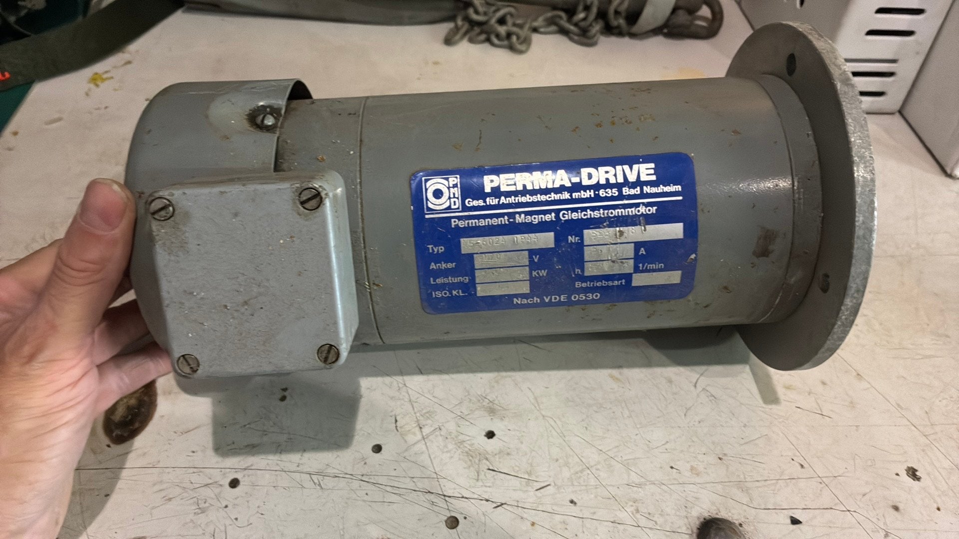 Titel:   PERMA-DRIVE permanente magneet DC motor, Ophalen of Verzenden, Zo goed als nieuw, Overige typen