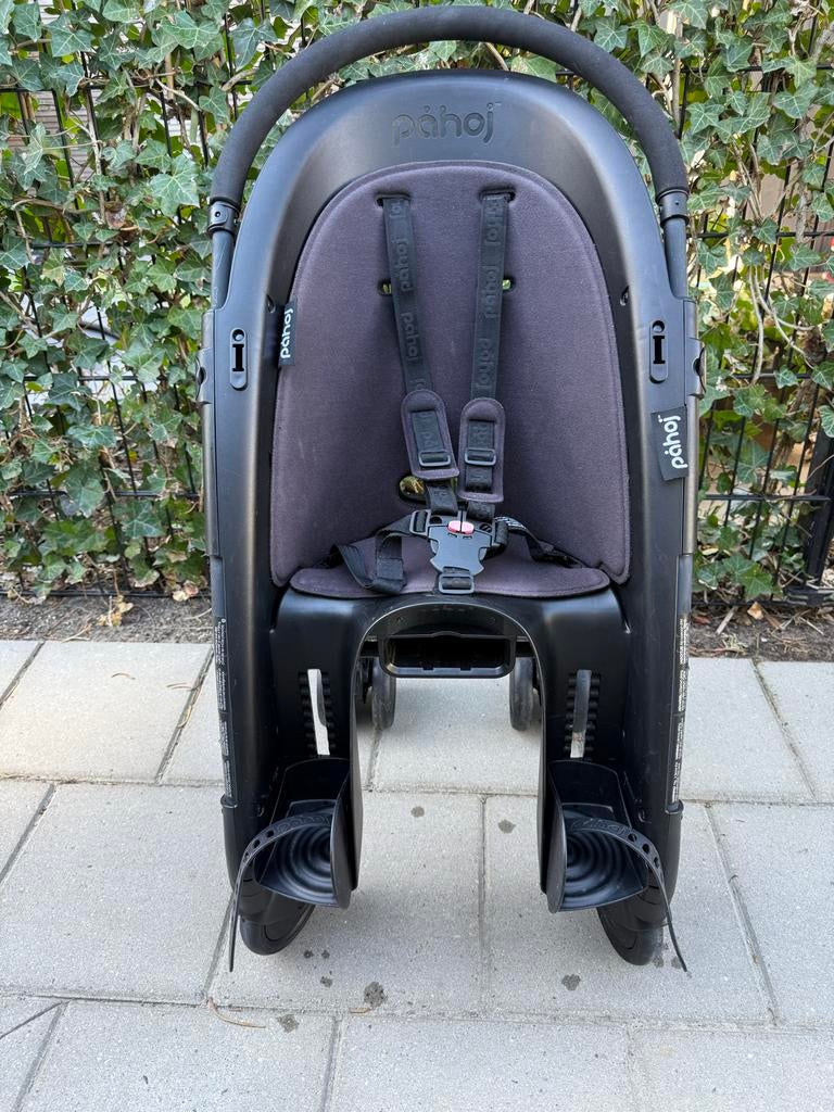 Påhoj fietszitje achterop met accessoires - Z.G.A.N., Fietsen en Brommers, Fietsaccessoires | Fietsstoeltjes, Ophalen, Achterzitje