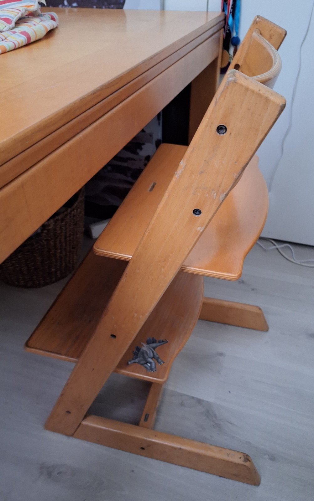 Houten triptrapstoel, Ophalen, Gebruikt, Meegroeistoel, Aanschuifbaar