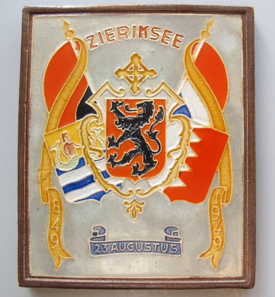 Cloisonnè-tegel Zieriksee, Ophalen of Verzenden
