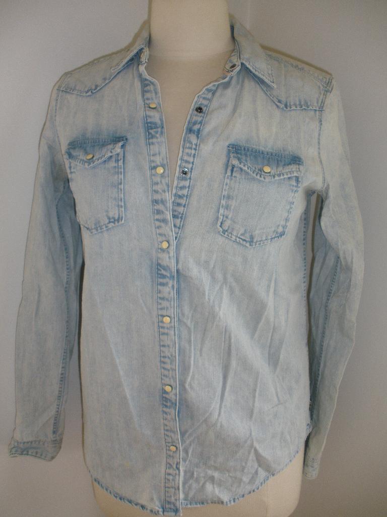 MAISON SCOTCH spijkerbloes licht blauw maat 1 - maat M, Ophalen of Verzenden, Zo goed als nieuw, Maat 38/40 (M), Blauw