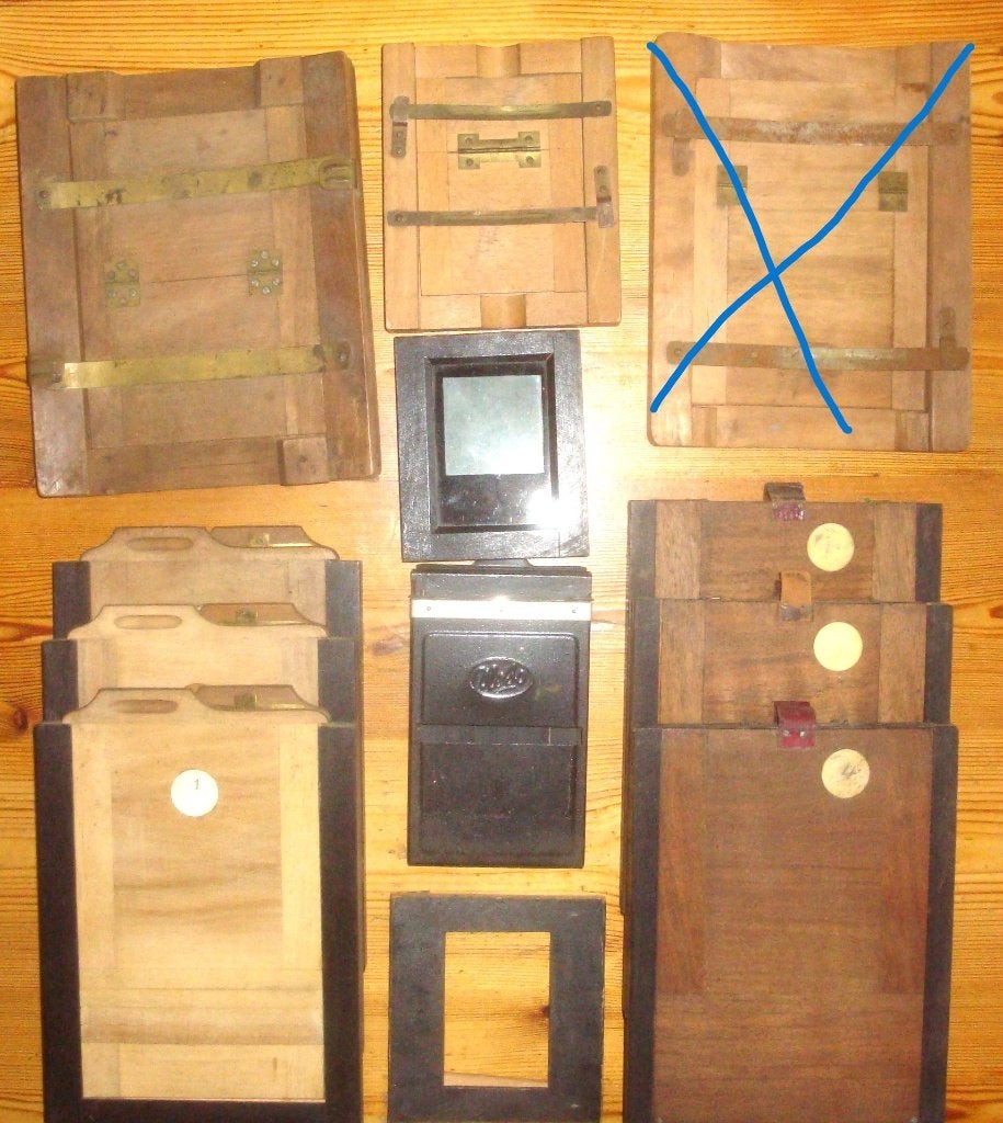 Platencassettes en afdrukramen e.d. voor houten camera's, Ophalen of Verzenden