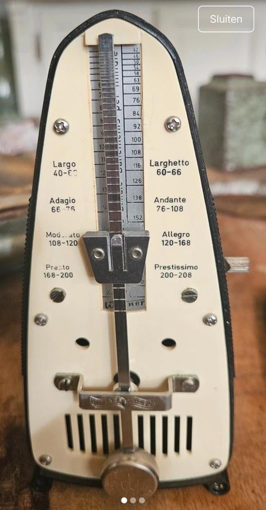 Vintage Taktell Metronoom - Zwart, Ophalen of Verzenden, Gebruikt
