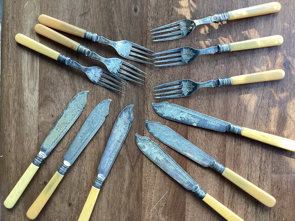 Antiek visbestek, Ophalen