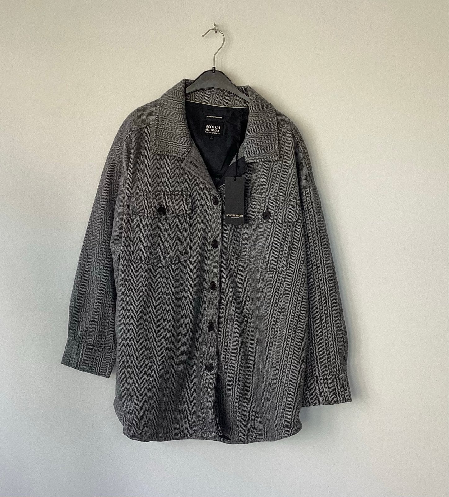 Nieuwe Scotch & Soda jas, maat L, Kleding | Dames, Ophalen of Verzenden, Nieuw, Maat 42/44 (L), Grijs