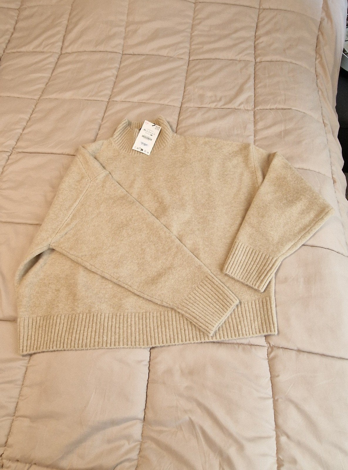 Nieuwe beige trui met col - Maat XL, Kleding | Dames, Truien en Vesten, Maat 46/48 (XL) of groter, Nieuw, Ophalen of Verzenden