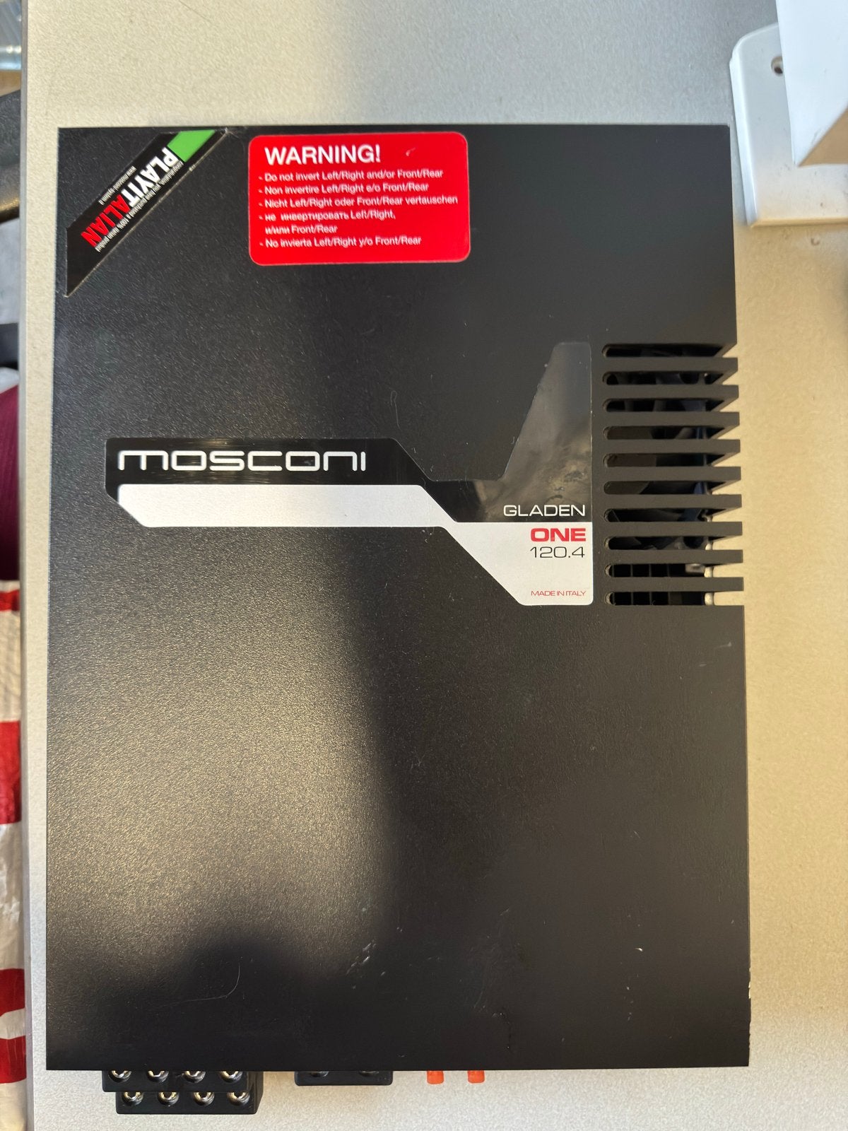 Mosconi Gladen One 120.4 Auto Versterker, Auto diversen, Autospeakers, Ophalen of Verzenden, Zo goed als nieuw