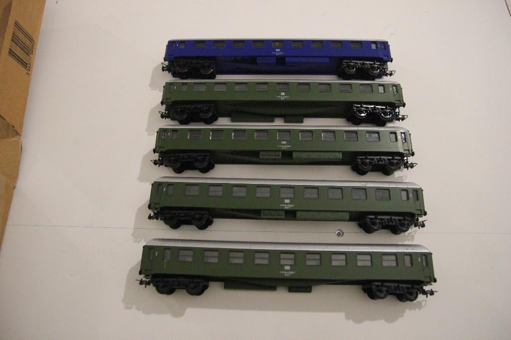 Set van 5 DB 'Silberling' / m-Wagen rijtuigen, Hobby en Vrije tijd, Gebruikt, Gelijkstroom, Wagon, Ophalen of Verzenden