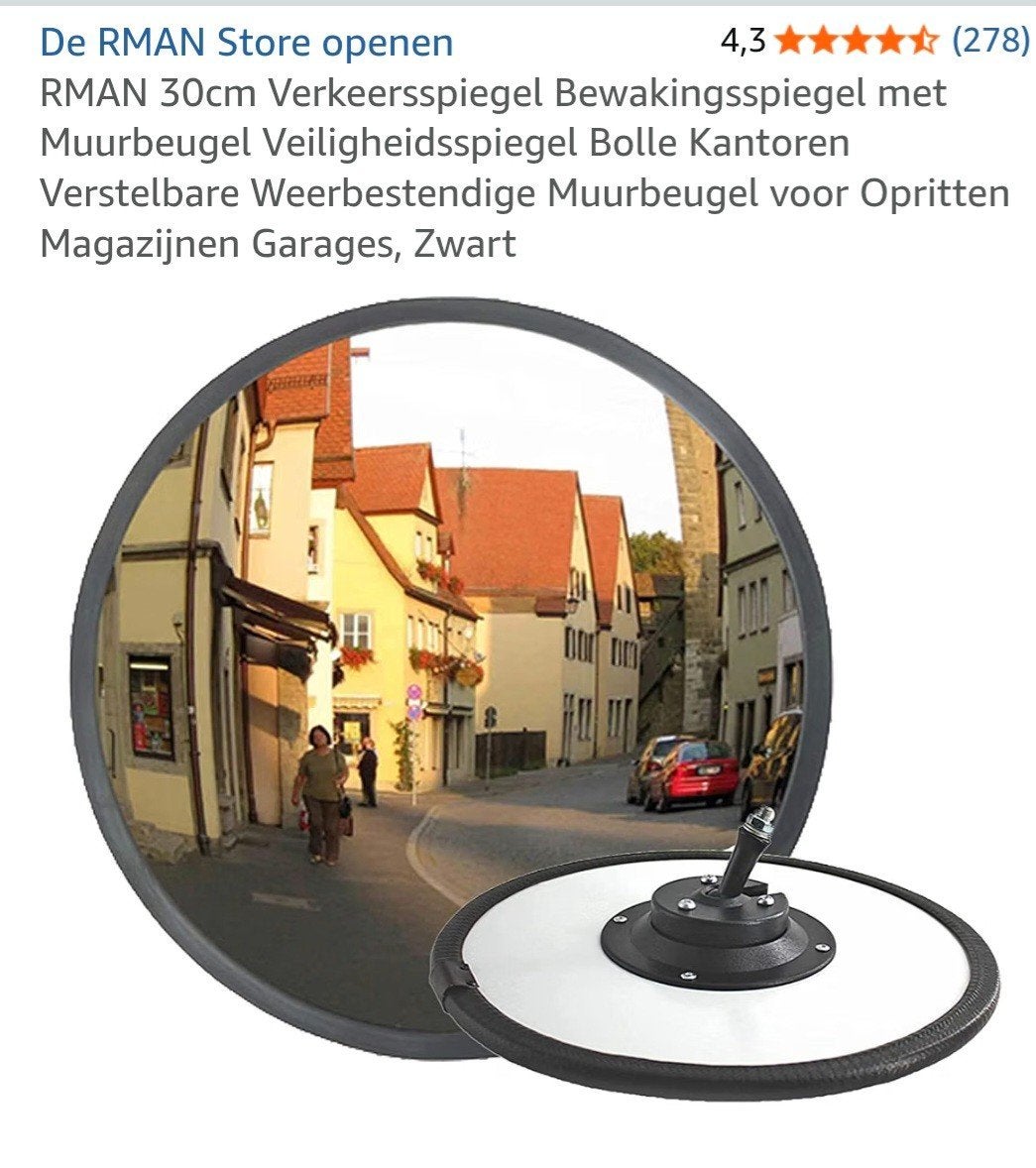 verkeersspiegel ter decoratie, Ophalen of Verzenden