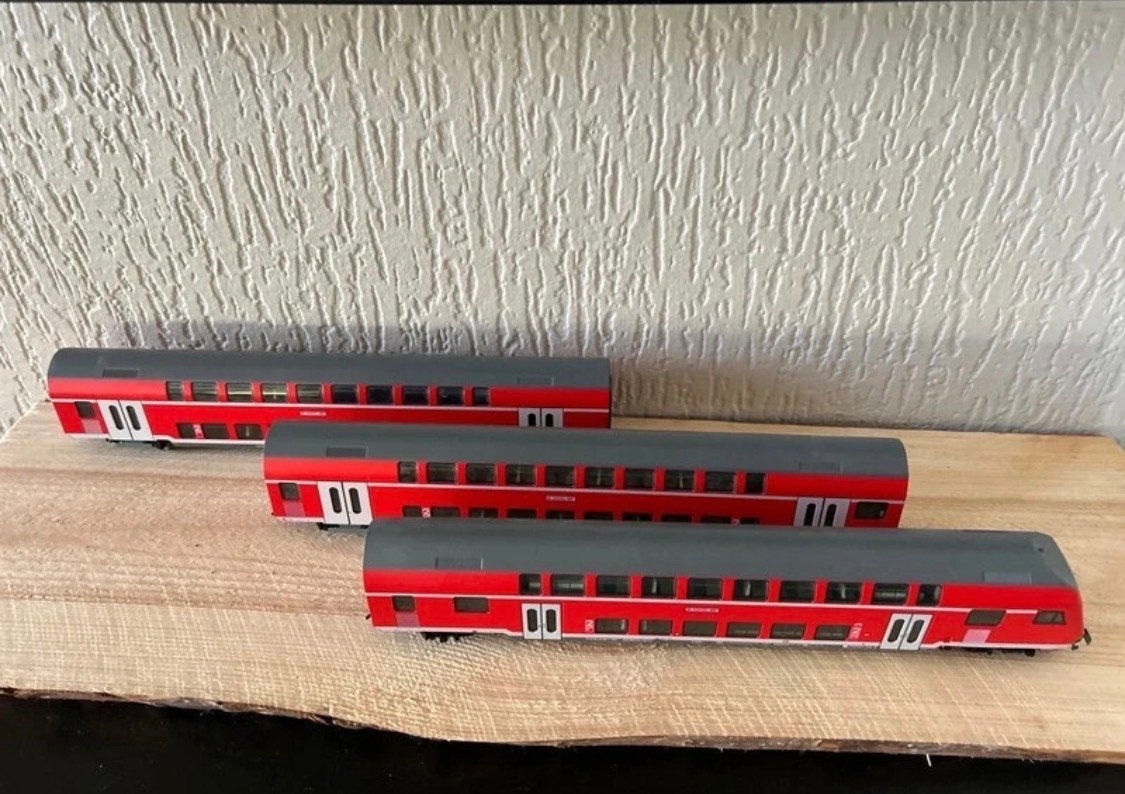 Fleischmann Dubbeldekker Wagons (5623, 5624, 5625), Verzenden, Gebruikt, Wagon, Fleischmann