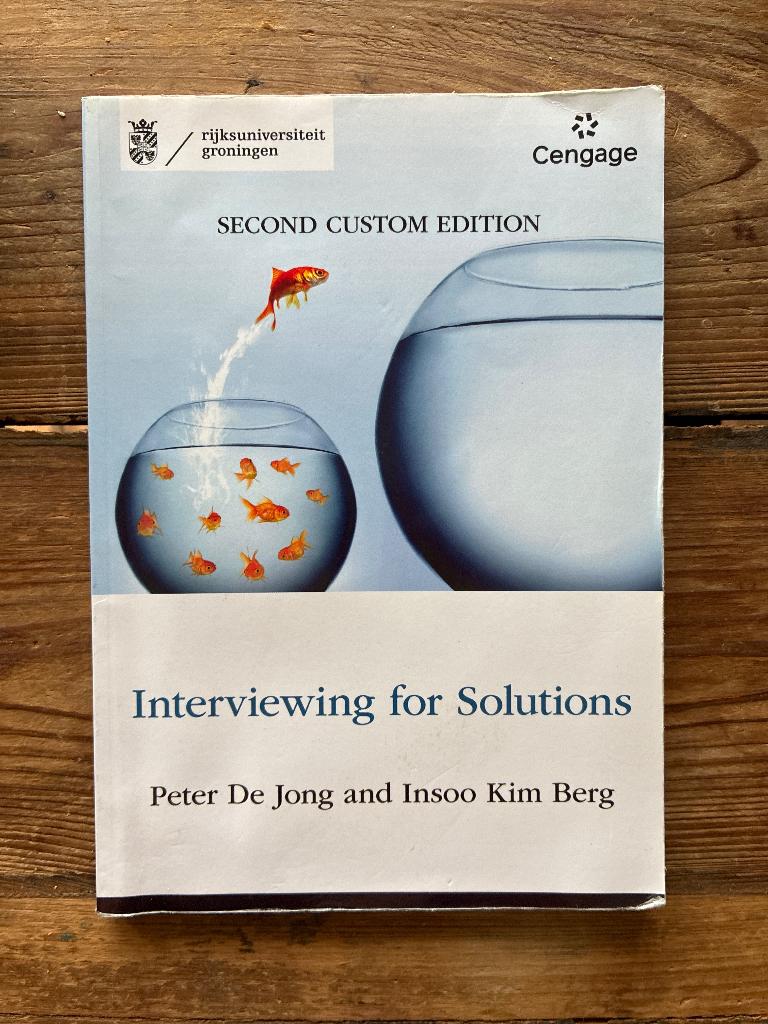 Interviewing for solutions, Ophalen of Verzenden, Zo goed als nieuw