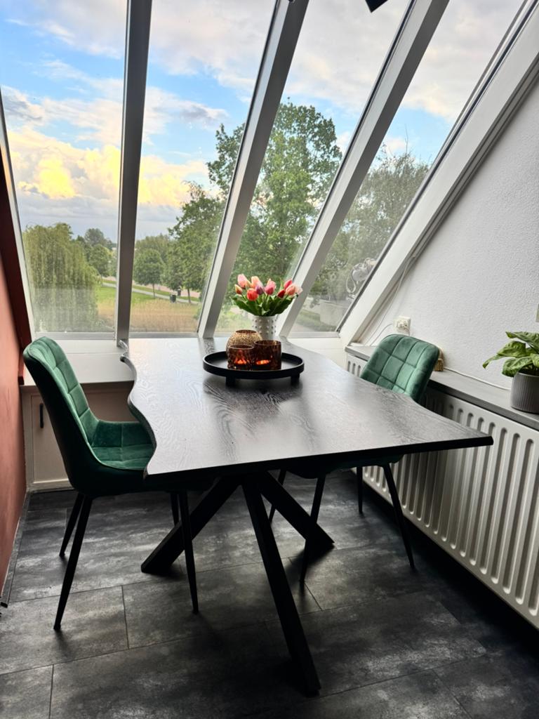 Moderne eettafel 160x90 cm, Zo goed als nieuw, 150 tot 200 cm, Rechthoekig, 50 tot 100 cm