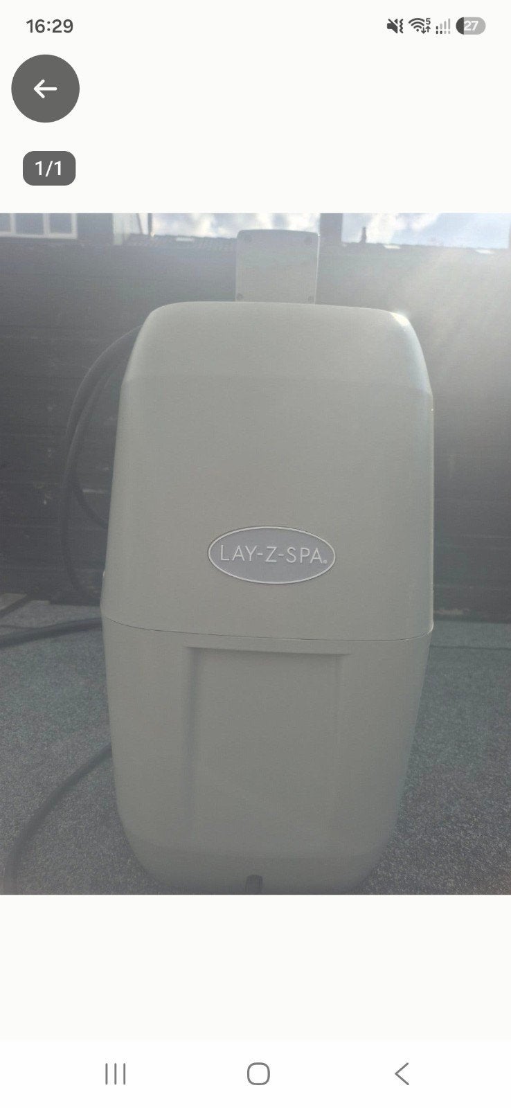 Lay-Z-Spa Pomp/Filterunit - Zo goed als nieuw, Tuin en Terras, Ophalen, Minder dan 80 cm, Opblaaszwembad, Rond