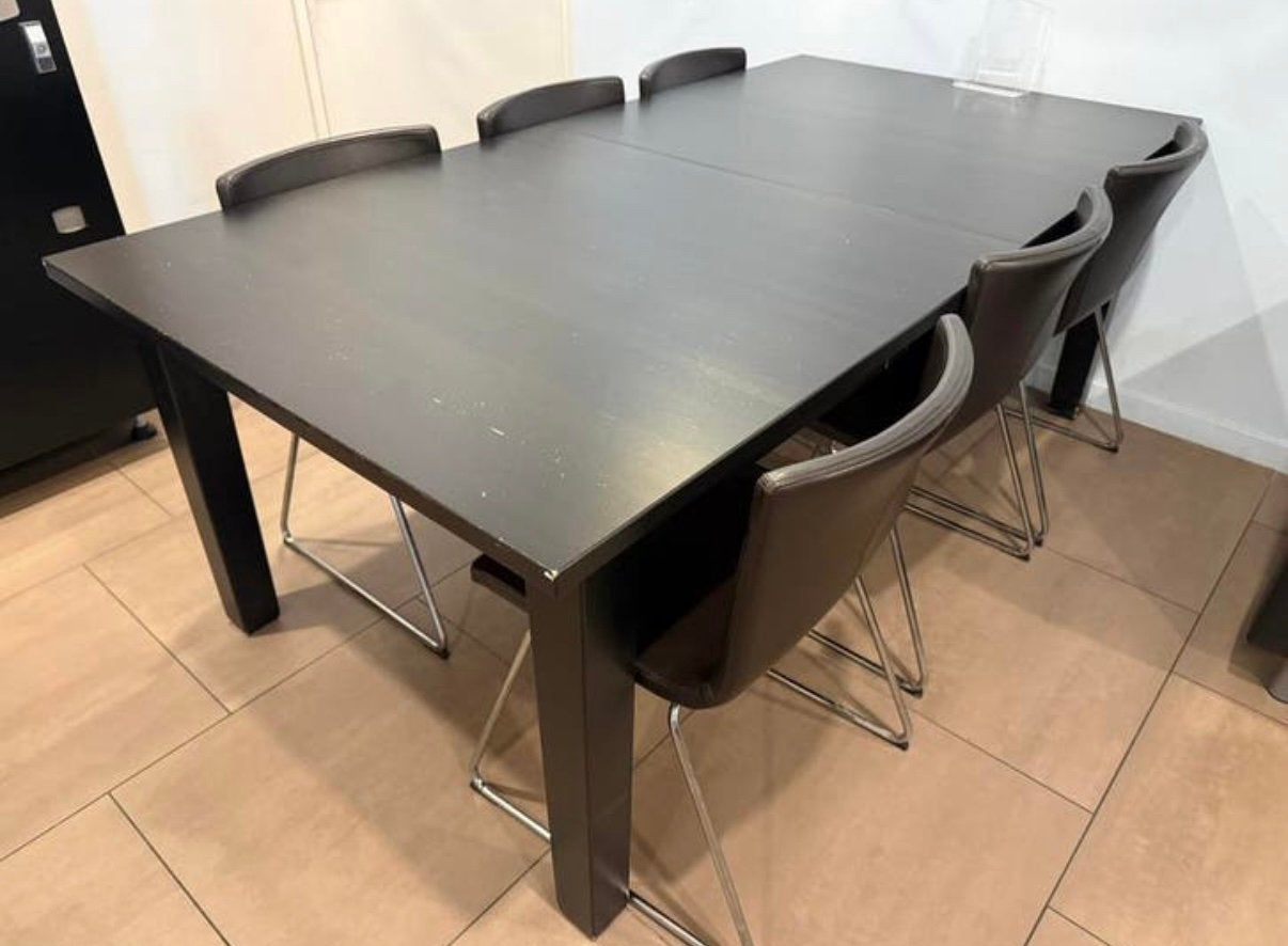 Ikea uitschuifbare tafel, Ophalen