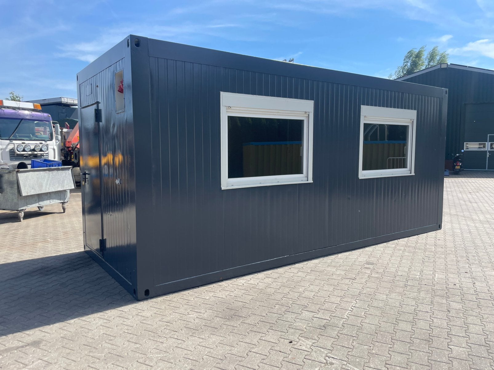 Nette kantoorunit 6 x 2.5m bouwkeet, Ophalen