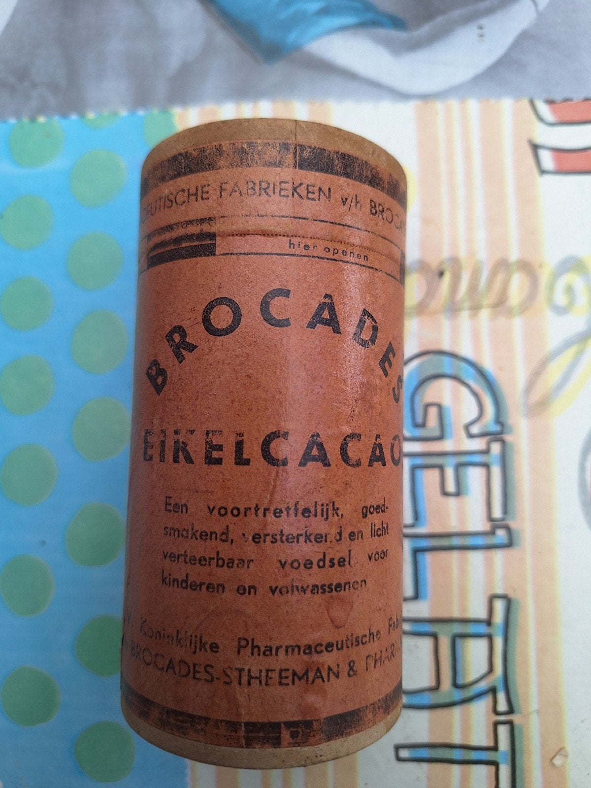 Vintage Brocades Eikel Cacao doosje - Zeldzaam, Ophalen of Verzenden