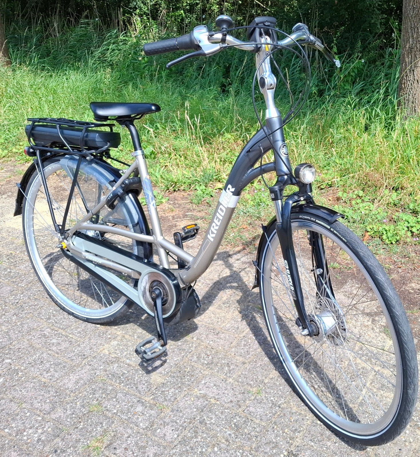 Nette elektrische damesfiets, Bosch middenmotor,51cm hoog ✅️, Fietsen en Brommers, Fietsen | Dames | Damesfietsen, Ophalen, Versnellingen
