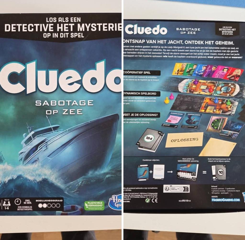 Cluedo Sabotage op Zee - Escape Room Bordspel, Vijf spelers of meer, Ophalen of Verzenden, Gebruikt, Hasbro Gaming