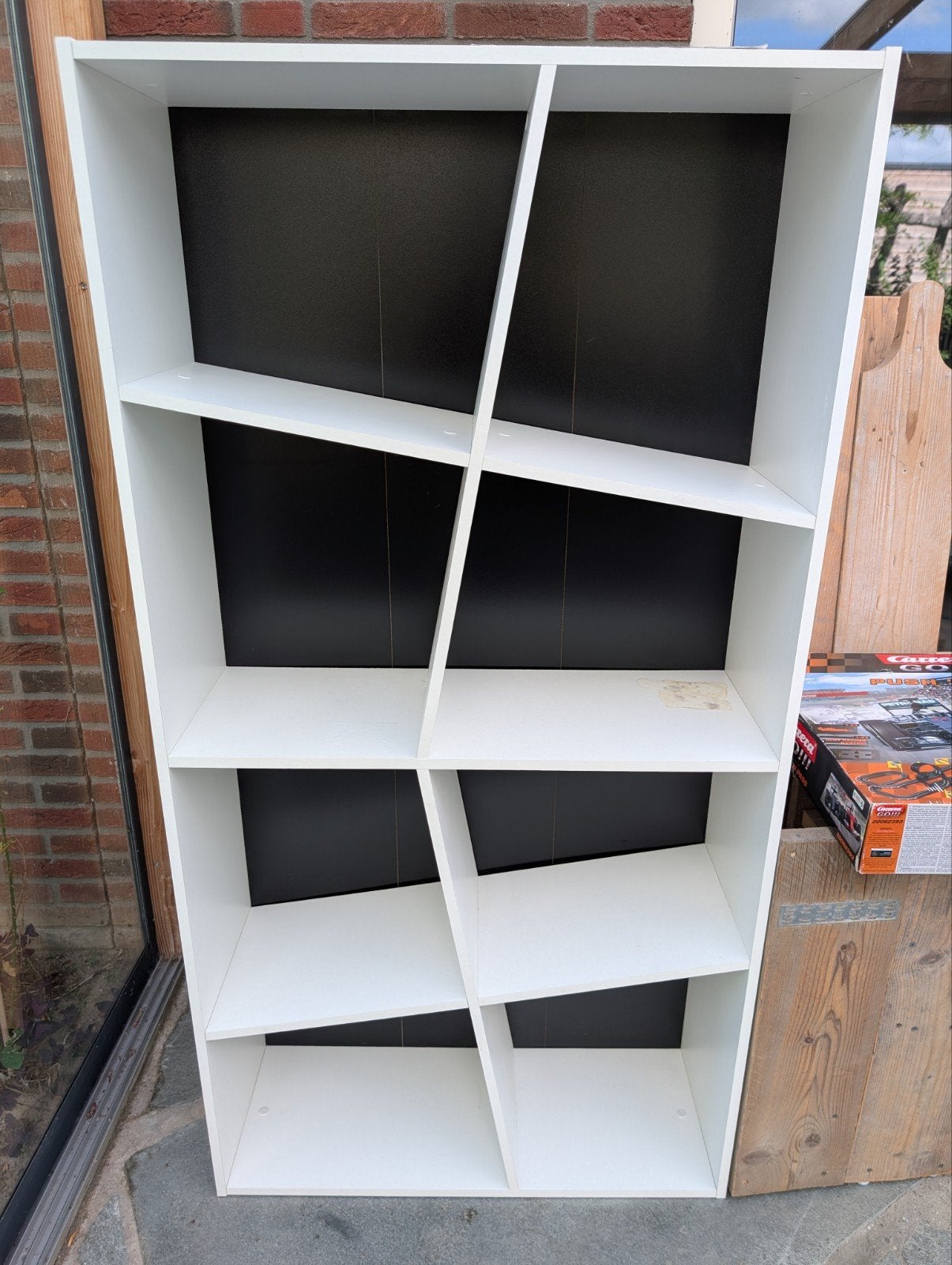 Grappige boekenkast / vakkenkast, Ophalen, Gebruikt, 50 tot 100 cm, 150 tot 200 cm
