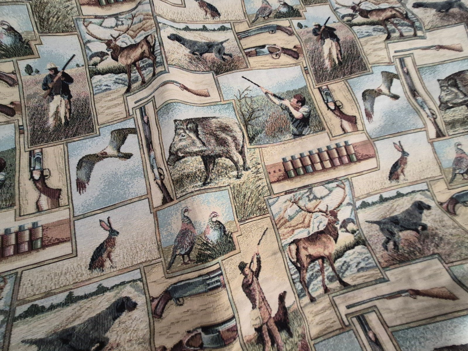Bouti sprei jagen wildzwijn vissen dieren, Verzenden, Tweepersoons