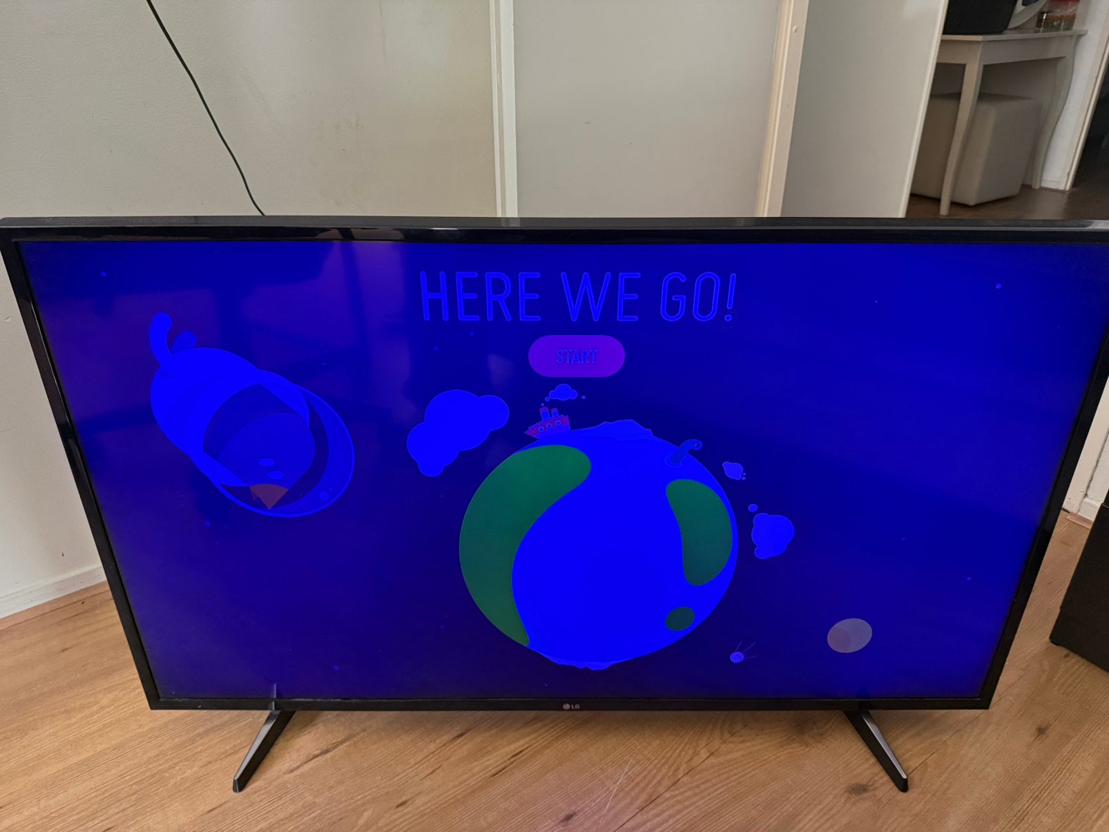 LG 49UH610V 49 inch Smart TV – blauw beeld, Ophalen, Gebruikt, 50 Hz, LCD