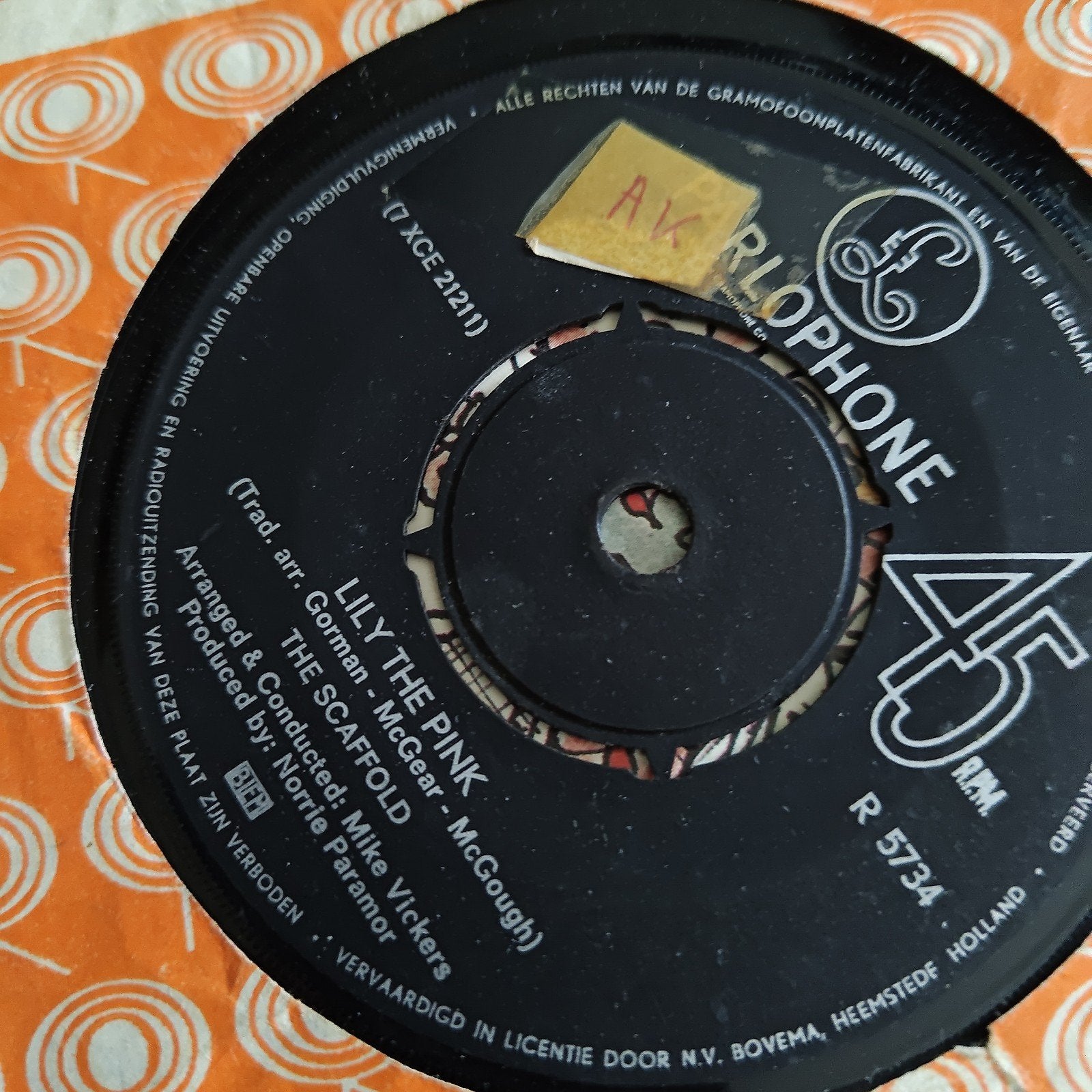 The Scaffold - Lily The Pink (45 RPM vinyl single), Gebruikt, 7 inch, Ophalen of Verzenden, Pop