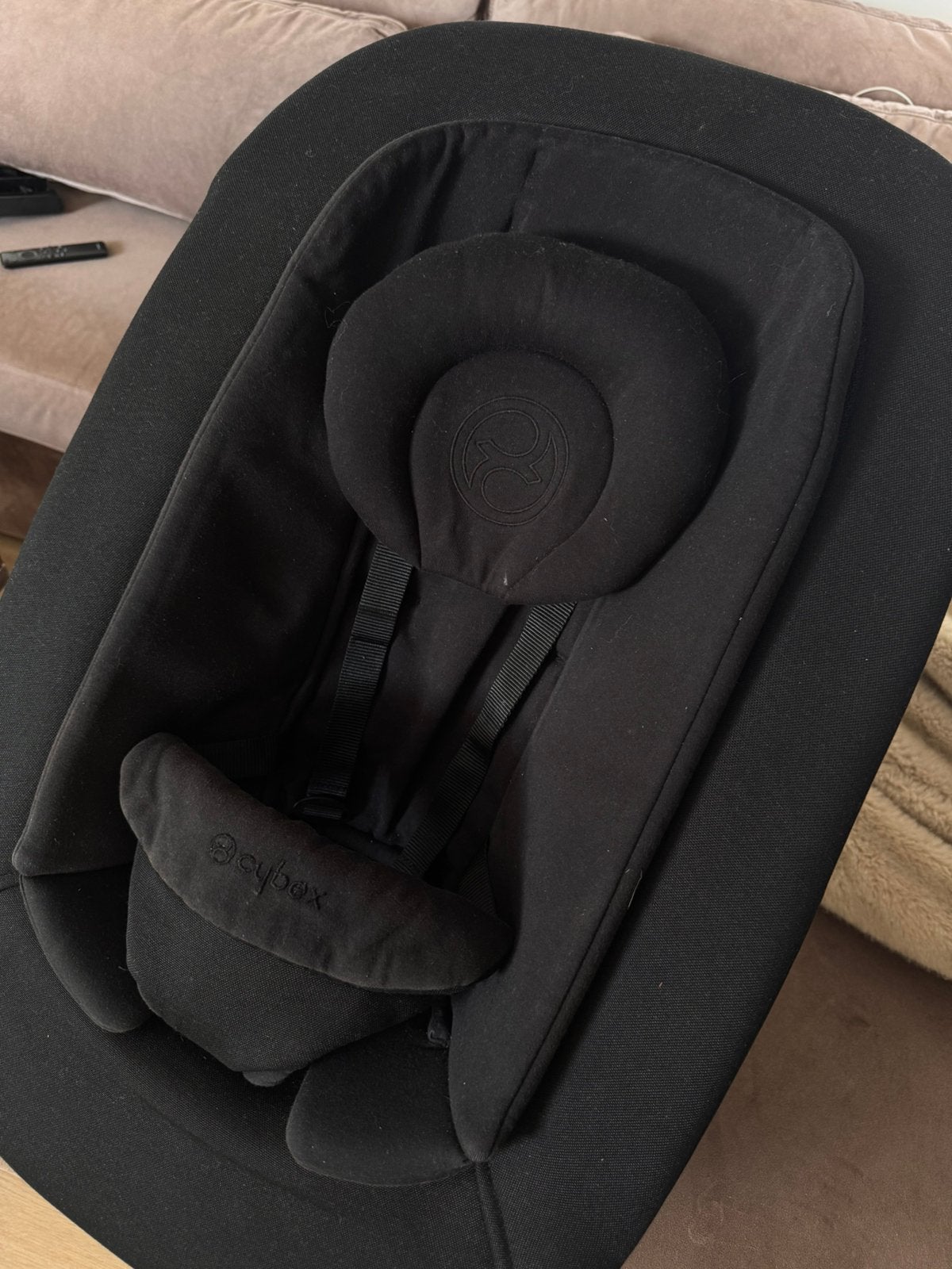 Cybex Lemo Bouncer - Zwart, WEINIG GEBRUIKT!, Ophalen, Zo goed als nieuw