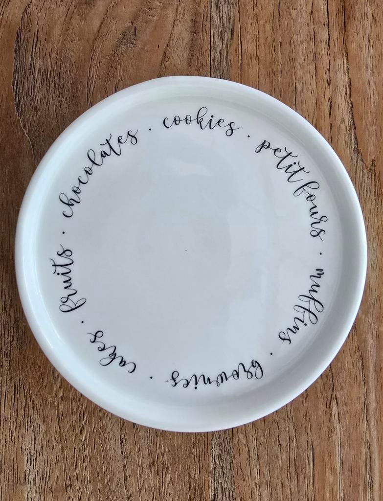 Riviera Maison Etagere / Gebakschaaltje - Rond - 12 cm, Porselein of Keramiek, Schaal, Rond, Nieuw