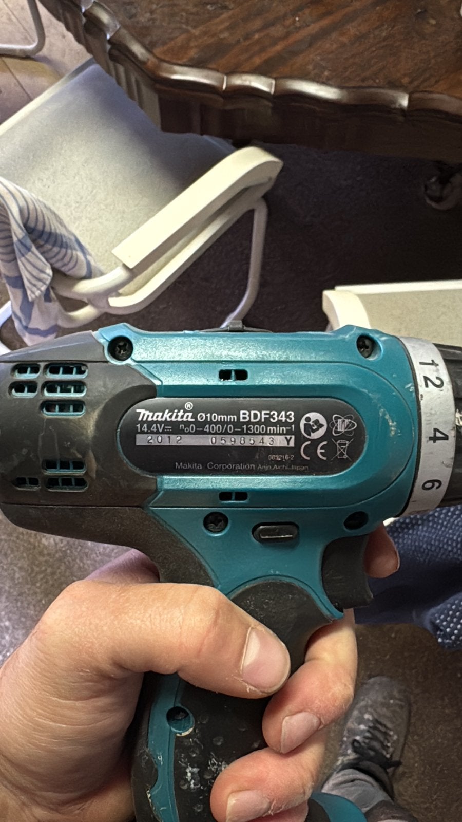 Makita BDF343 14,4V accuboormachine – zonder accu/lader, Ophalen of Verzenden, Zo goed als nieuw, Minder dan 400 watt, Boor- en Schroefmachine