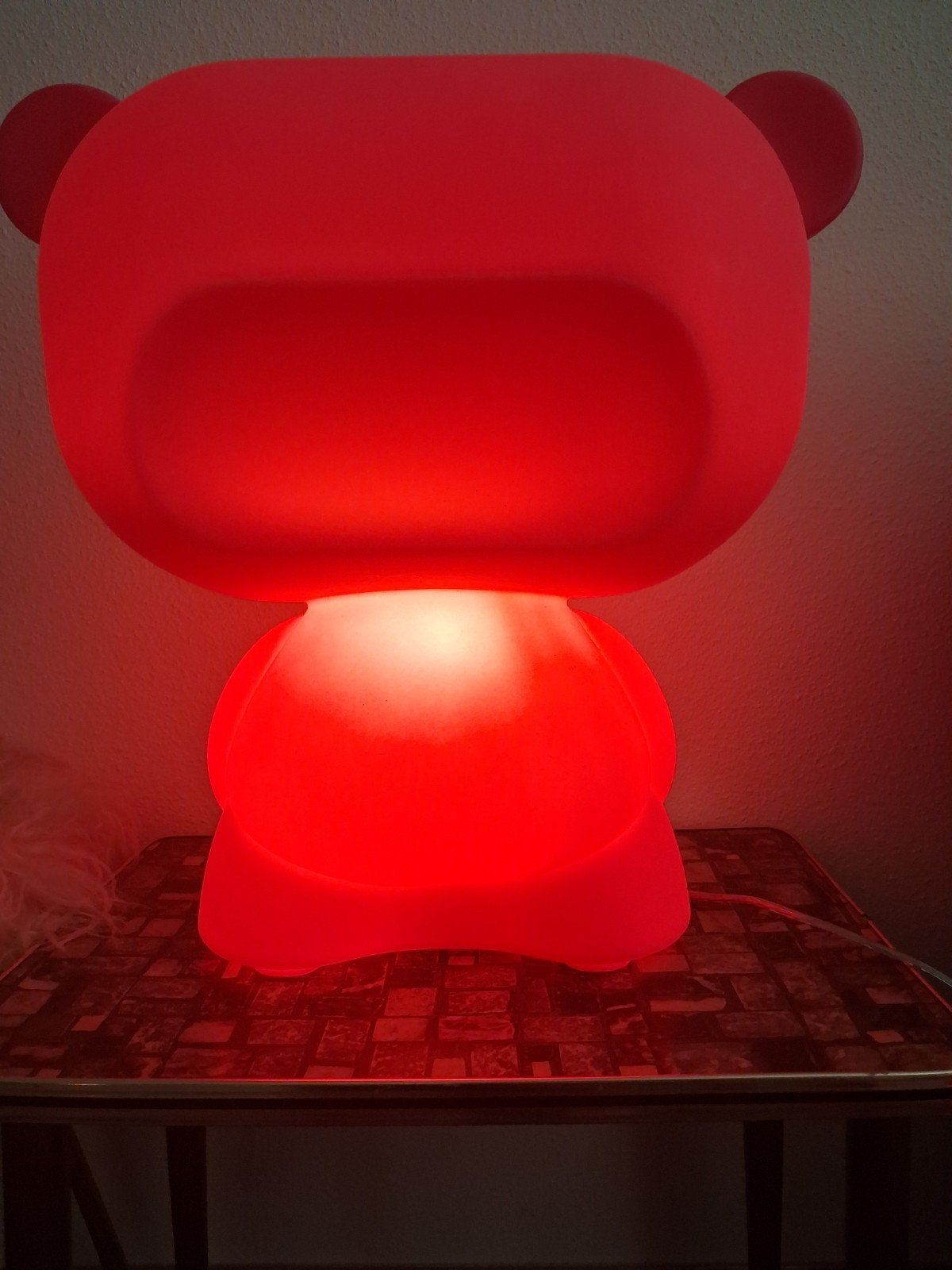 Grote 'Slide ' beer lamp space age. retro-look, Figuurlamp, Kunststof, Gebruikt, Ophalen of Verzenden