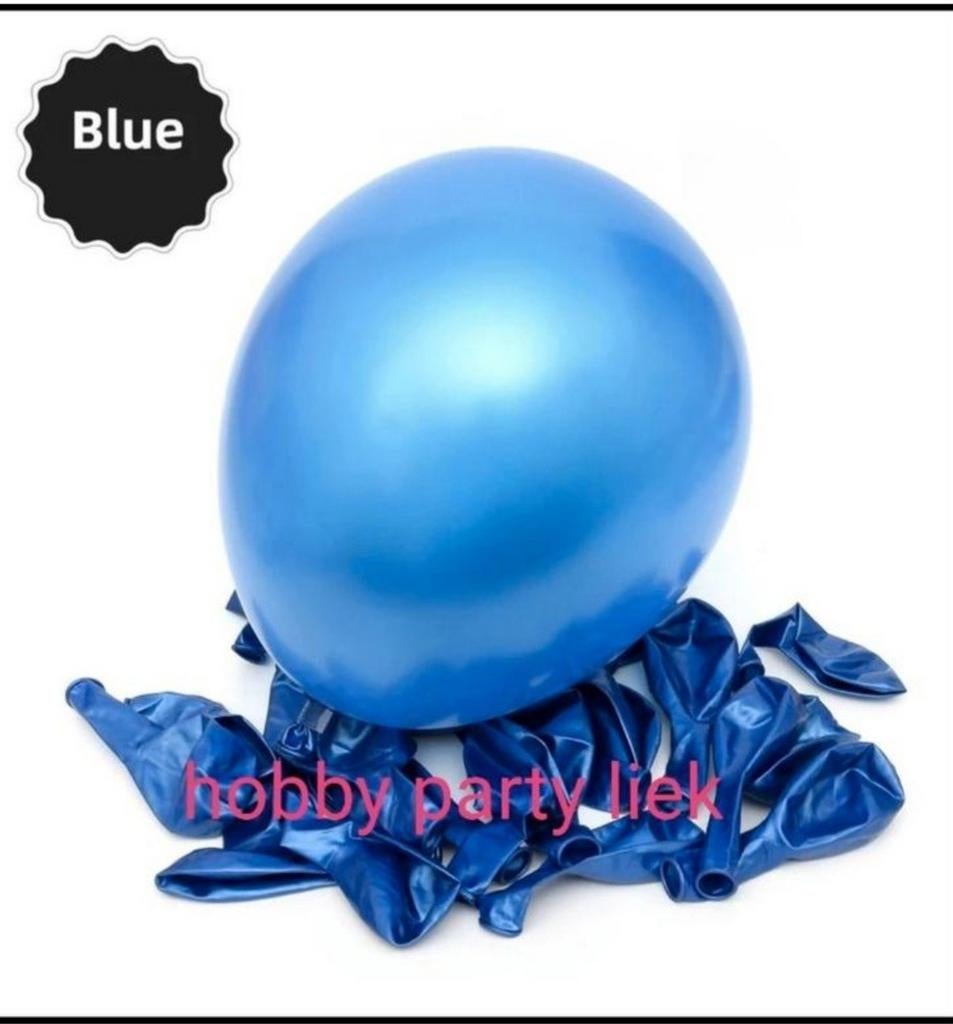 Blauwe ballonnen set (5+5+5) nr C569a, Ophalen of Verzenden, Nieuw, Versiering, Verjaardag