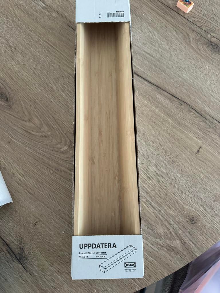 IKEA UPPDATERA Bestekbak Bamboe 10x50 cm, Overige typen, Hout, IKEA, Nieuw