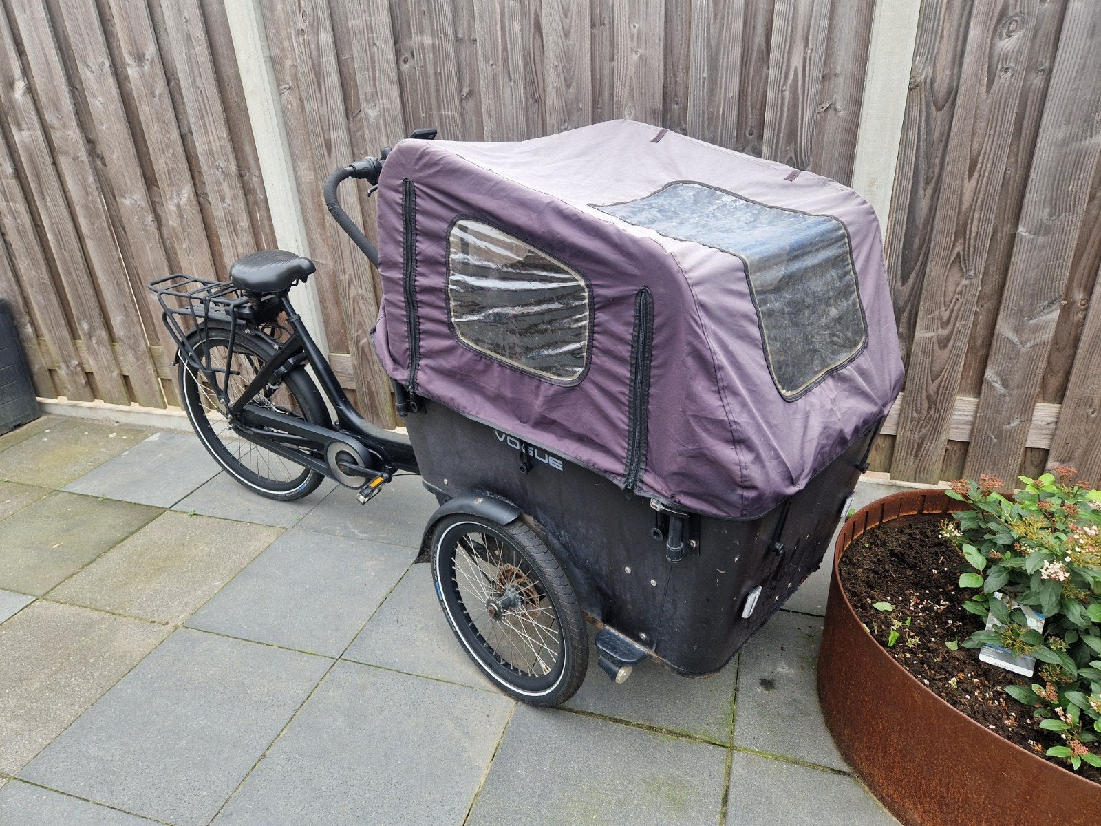 bakfiets vogue, 4 kinderen of meer, Gebruikt, Elektrisch, Schijfrem