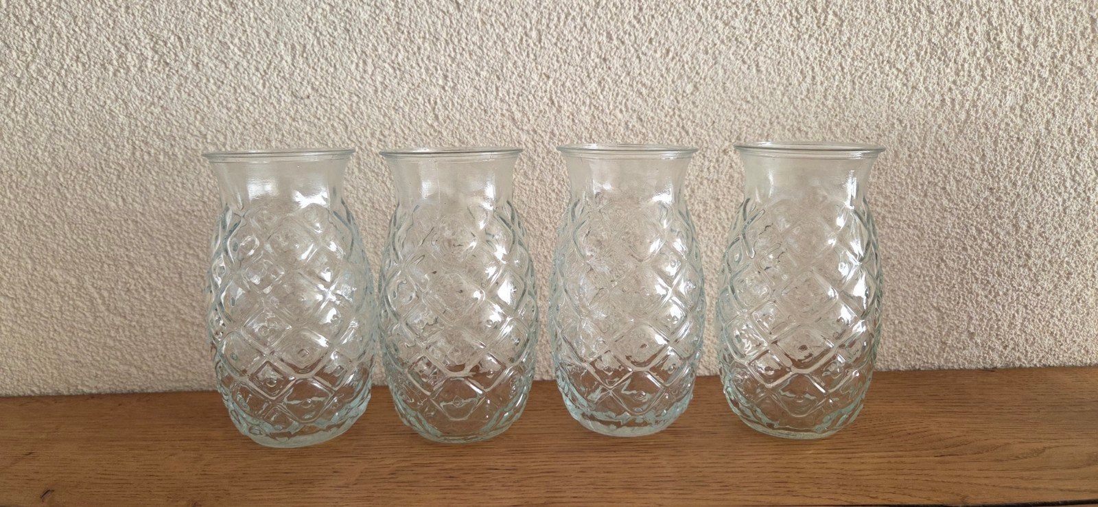 4 ananas glazen voor cocktails - 350ml, Ophalen, Nieuw, Glas