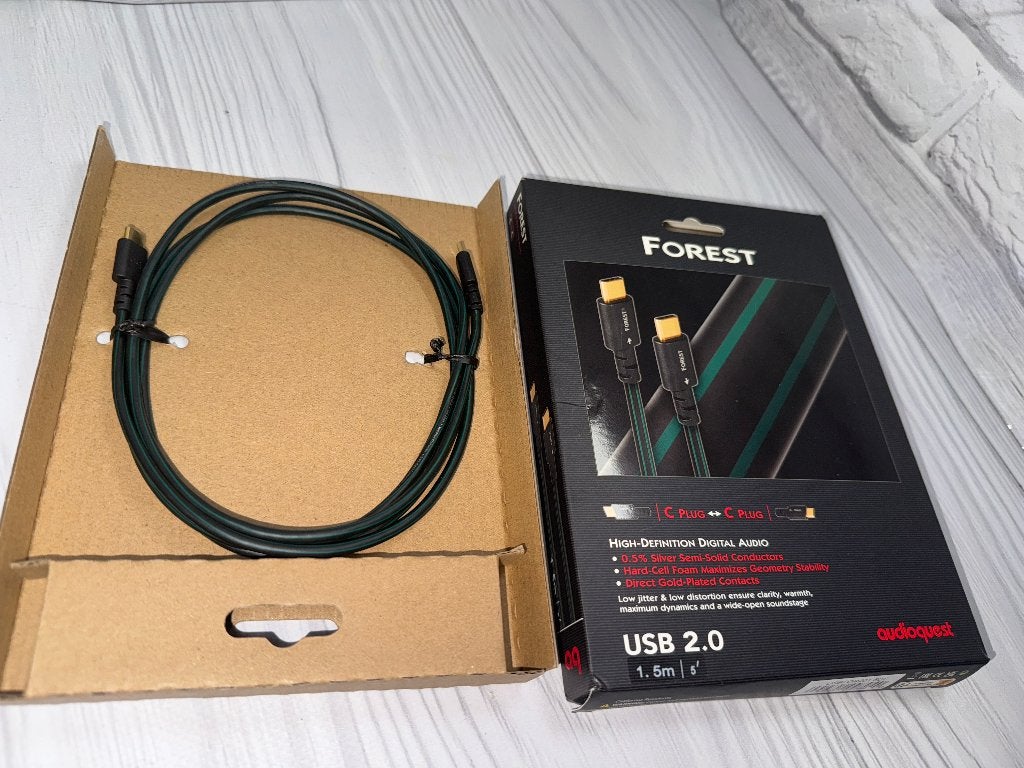 AudioQuest Forest USB 1,5m C-naar-C USB-kabel, Audio, Tv en Foto, Audiokabels en Televisiekabels, Verzenden, Nieuw, Minder dan 2 meter