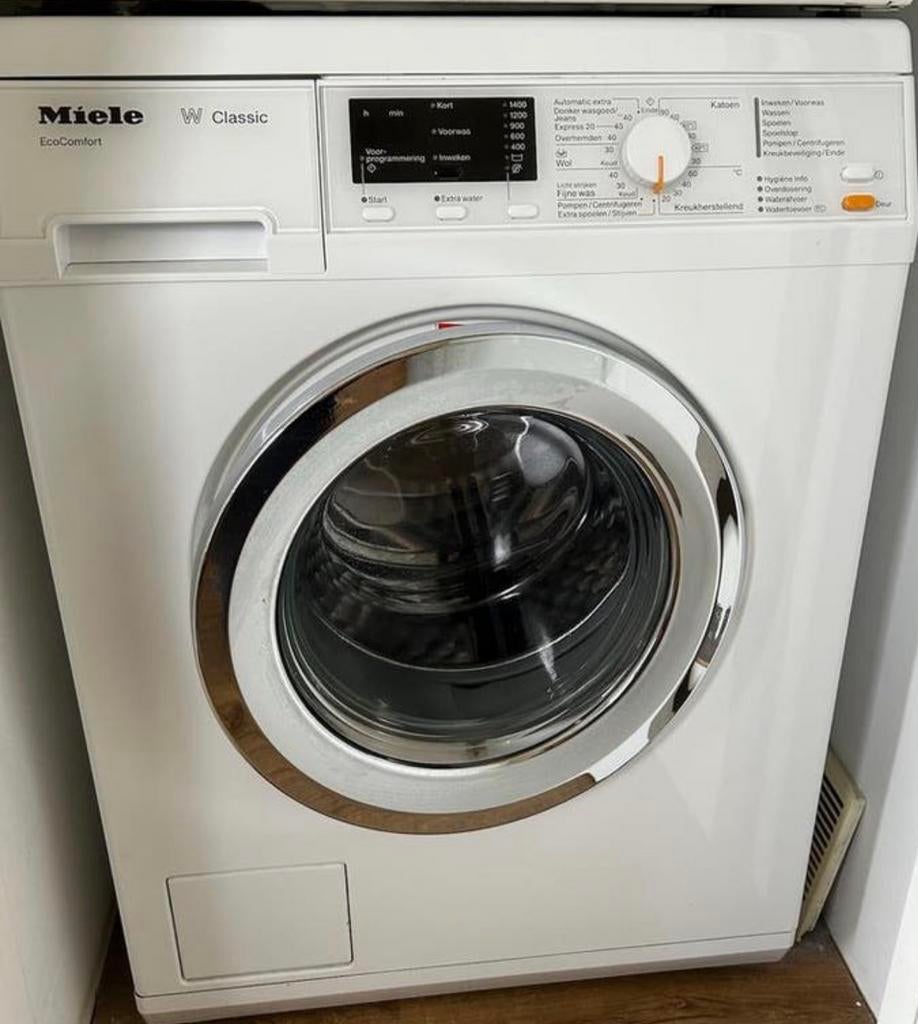 Miele wasmachine, Witgoed en Apparatuur, Wasmachines, Zo goed als nieuw, Voorlader, 6 tot 8 kg, 85 tot 90 cm, 1200 tot 1600 toeren