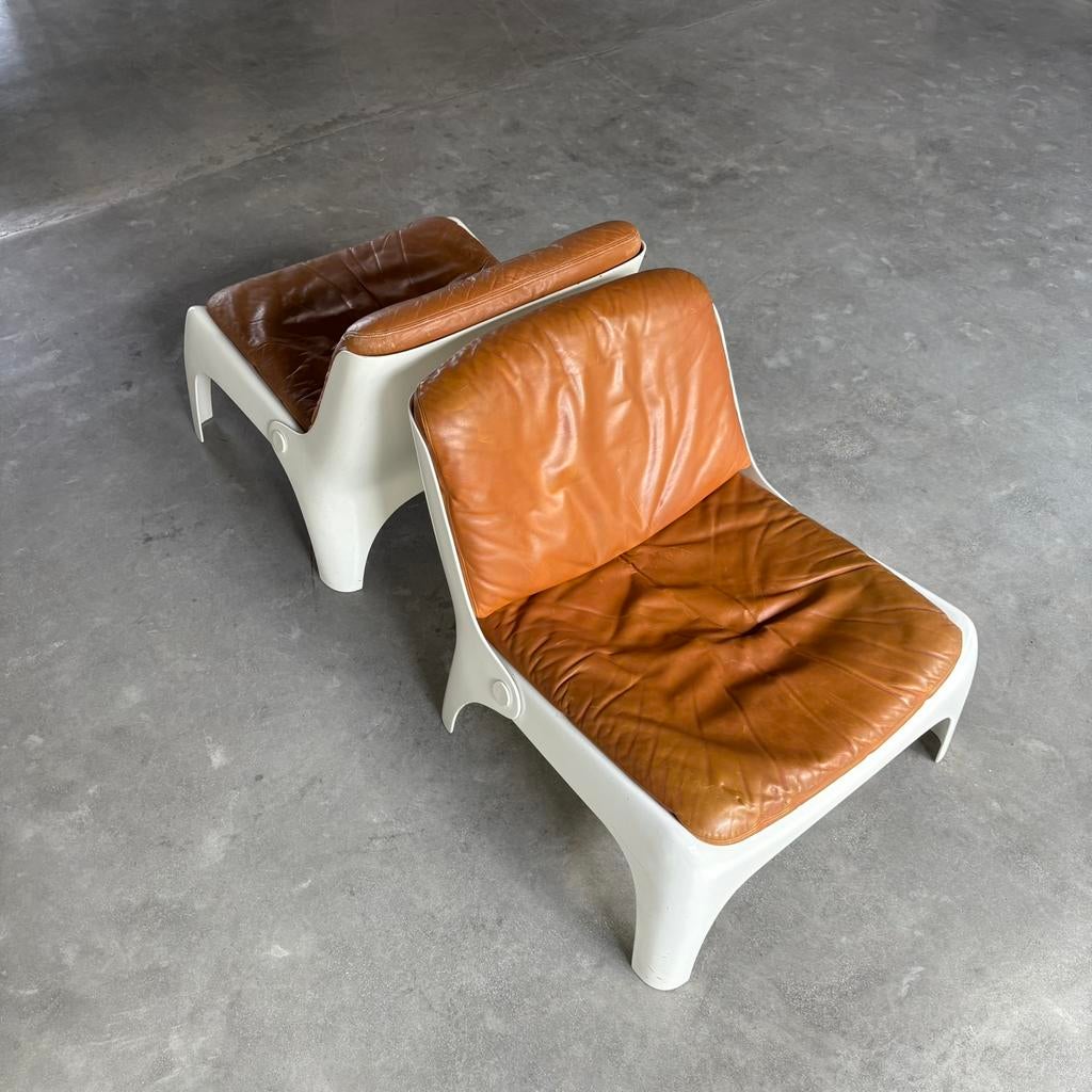 Vintage carl straub fauteuils space jaren 60, Ophalen, ., 2de hands, 75 tot 100 cm
