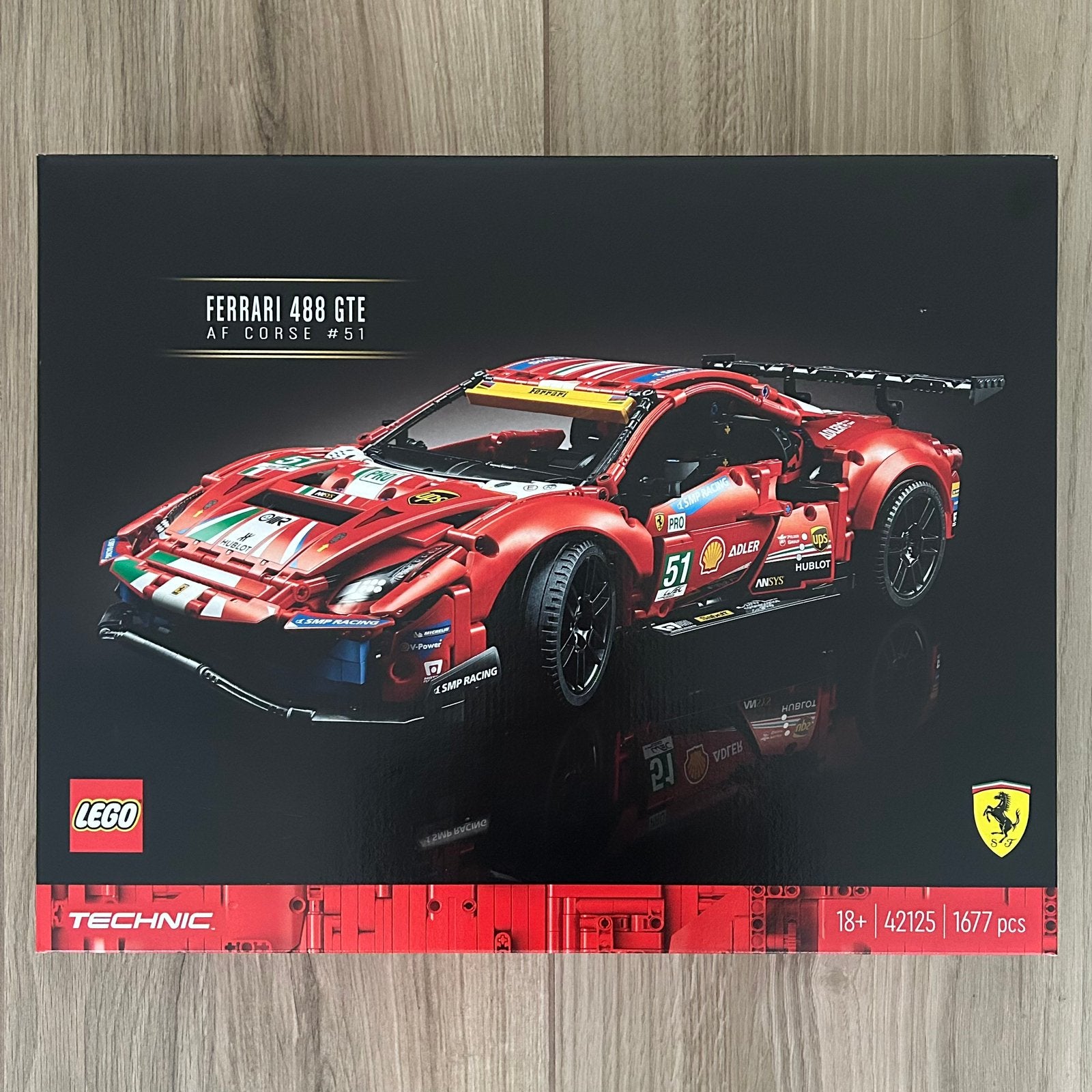 Lego 42125 Technic Ferrari 488 GTE Af Corse #51 | Nieuw, Lego, Nieuw, Ophalen of Verzenden, Technic