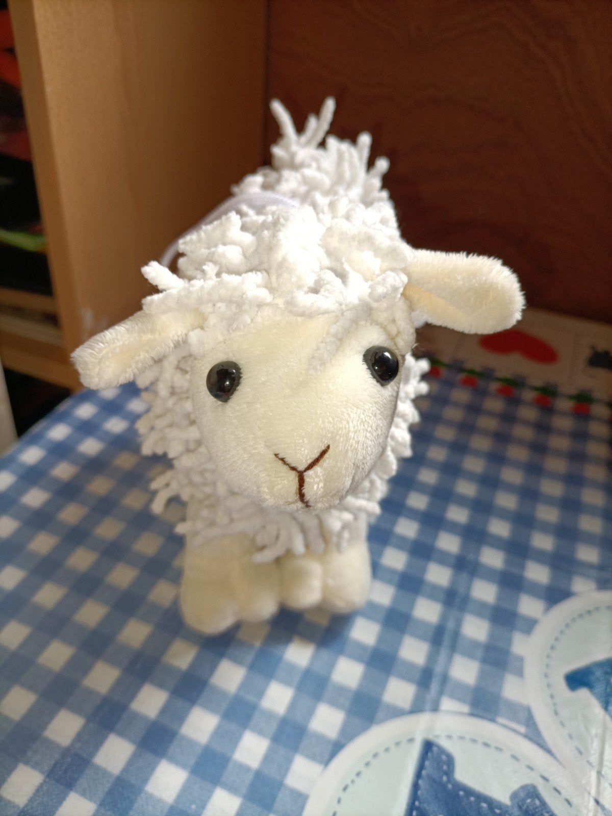 Texel schaap knuffel met slierten 20 cm groot, Ophalen of Verzenden, Zo goed als nieuw, Overige typen