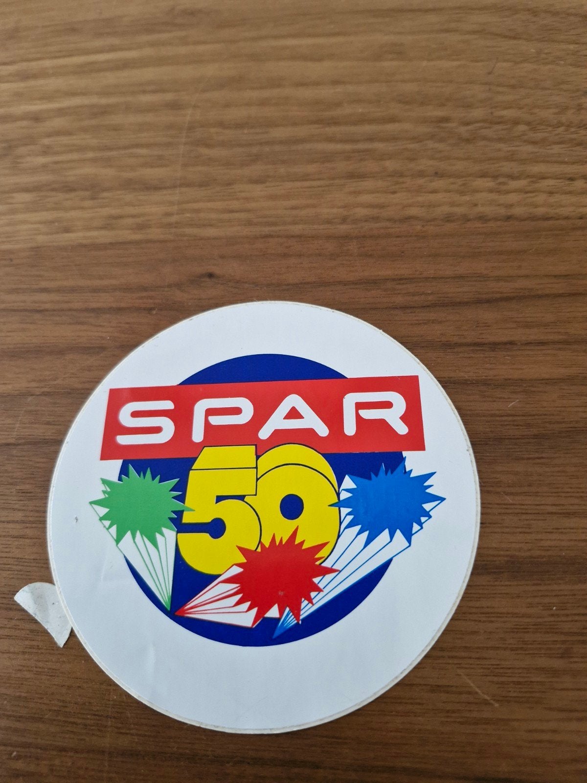 11341 Vintage SPAR 50 jaar sticker, Ophalen of Verzenden, Gebruikt, Winkel of Supermarkt