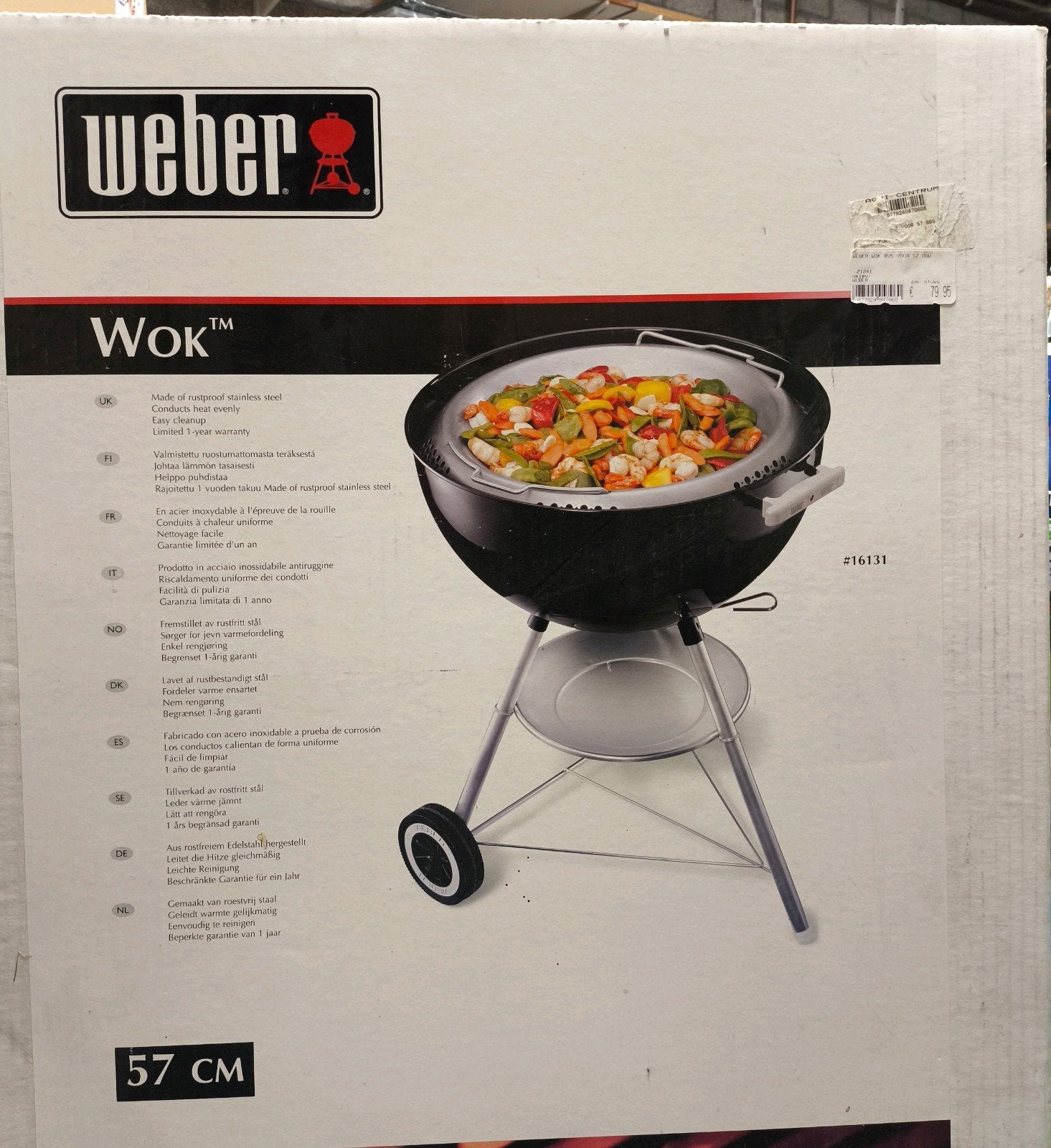 Weber wok 57 cm, Ophalen, Nieuw