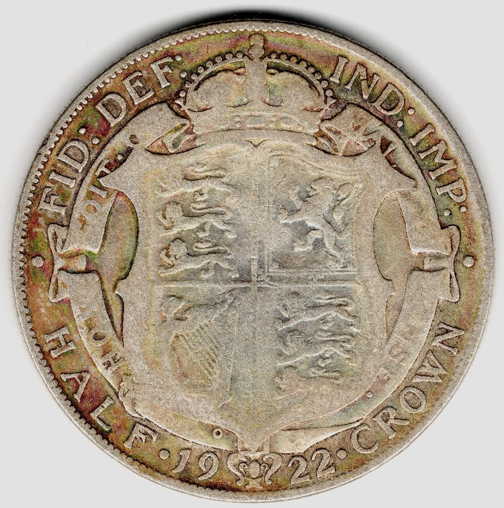 Engeland: halve crown 1922 zilver ,500, Postzegels en Munten, Ophalen of Verzenden, Overige landen, Losse munt, Zilver
