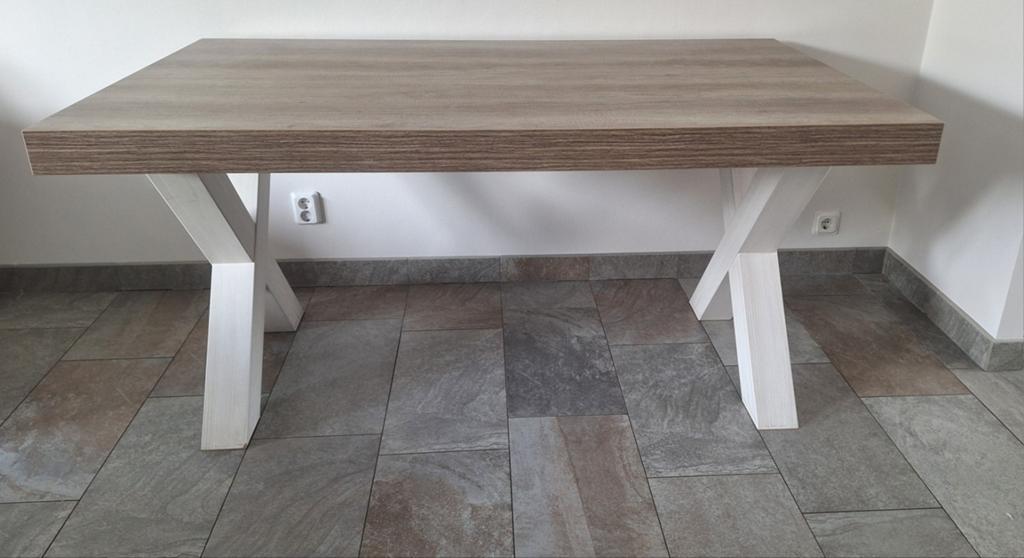T.k. nog zeer nette eettafel, Huis en Inrichting, Tafels | Eettafels, Ophalen, Zo goed als nieuw, Rechthoekig, 50 tot 100 cm