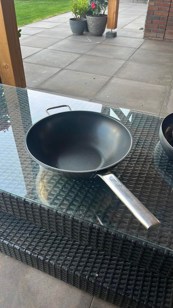 ViVo hapjespan, Ophalen of Verzenden, Zo goed als nieuw, Rvs, Koekenpan of Braadpan