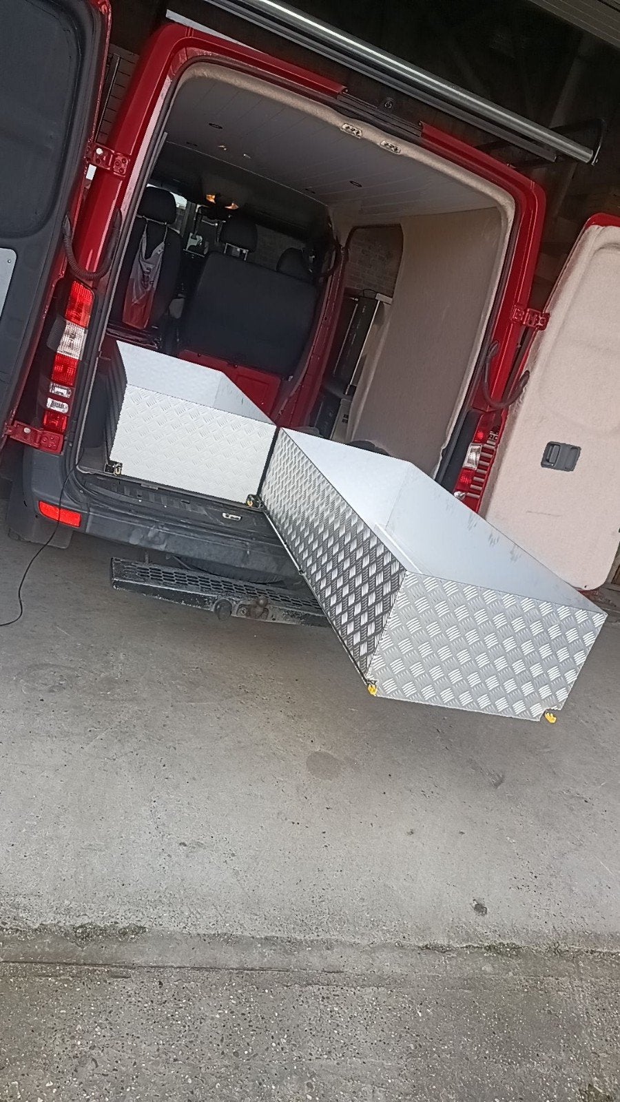 Aluminium lades Mercedes Sprinter, Ophalen