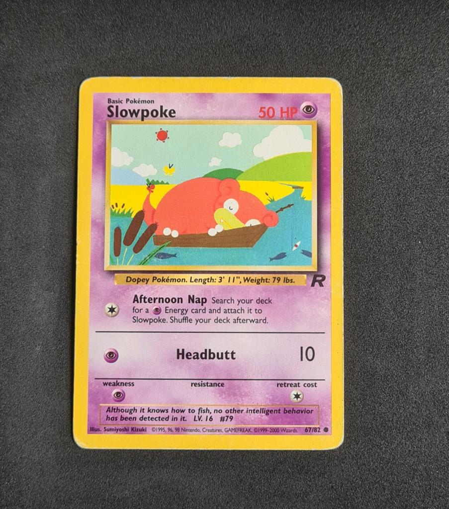 Slowpoke 67/82 Pokémon kaart, Ophalen, Zo goed als nieuw, Losse kaart