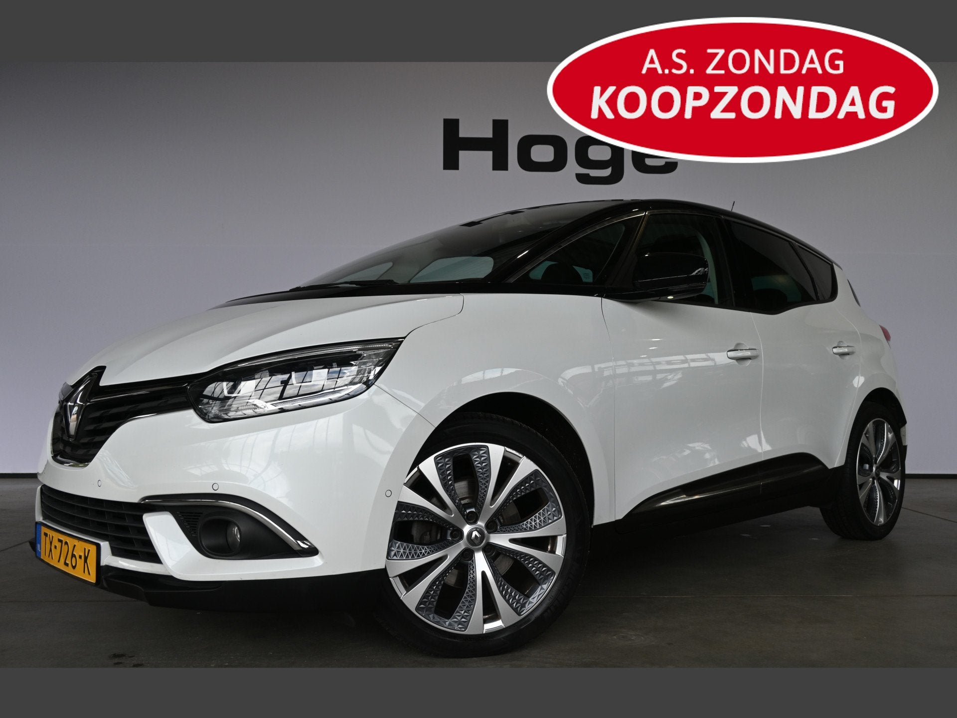 Renault Scénic 1.3 TCe Intens Automaat Nap Clima Cruise Tre, Gebruikt, 4 cilinders, Leder en Stof, Wit