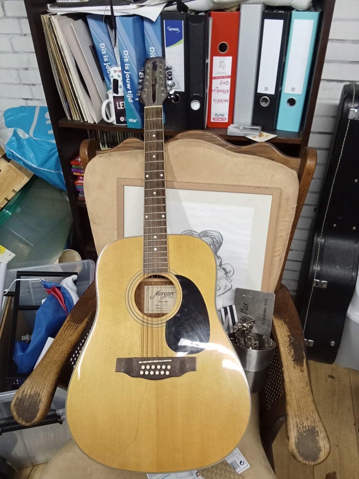 Morgan 12-snarige Western gitaar, Ophalen of Verzenden, Zo goed als nieuw, Western- of Steelstringgitaar, 12-snarig