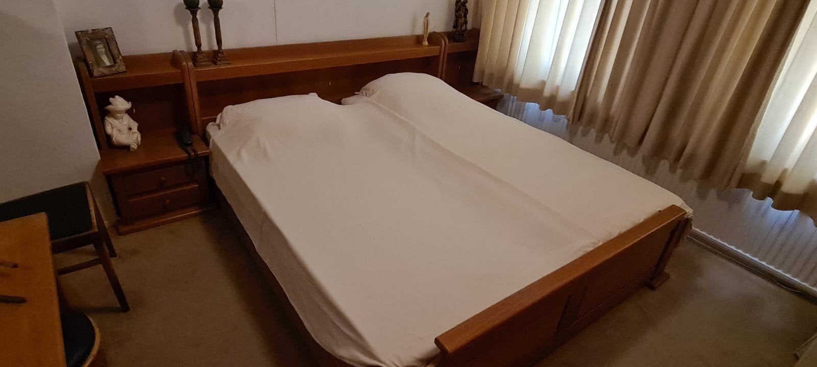 Complete lichteiken slaapkamer, Ophalen, Gebruikt, Tweepersoons