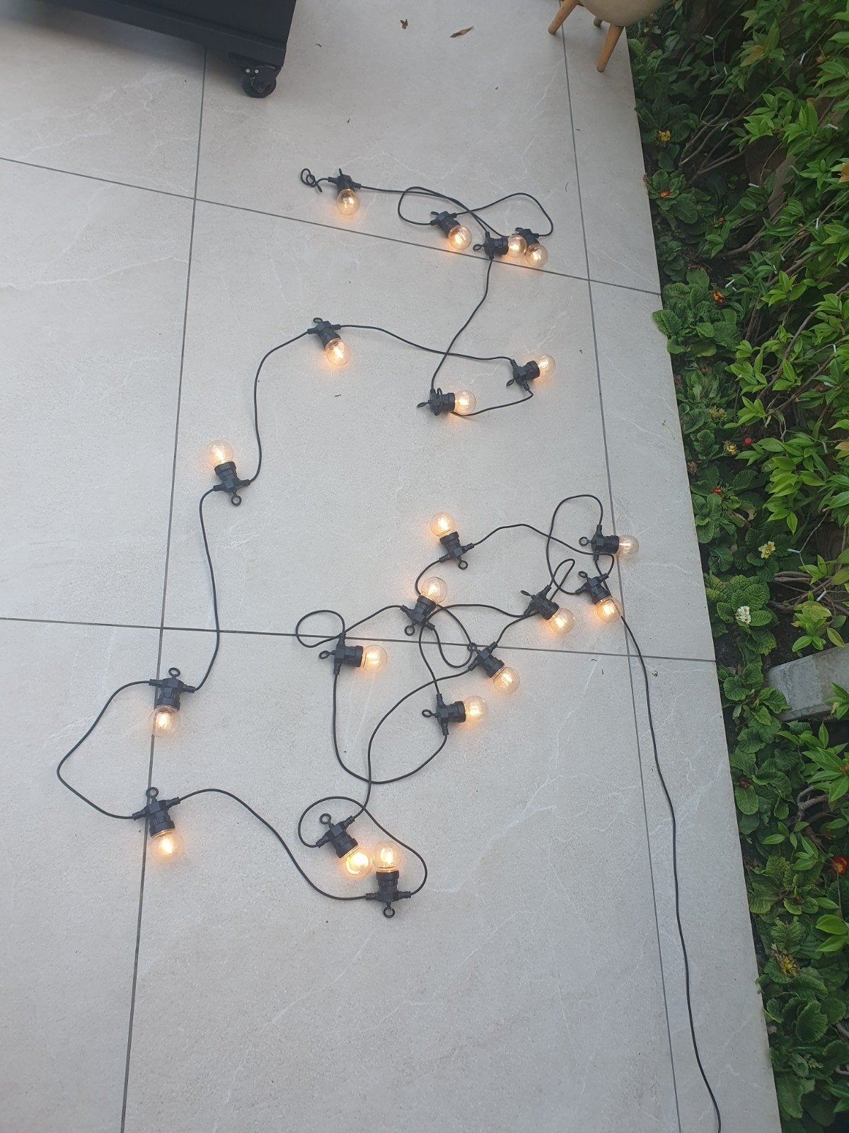 Lichtsnoer Tuin / Veranda met Lampjes – 9m Buitenverlichting, Ophalen, Kunststof, Netvoeding, Minder dan 50 watt